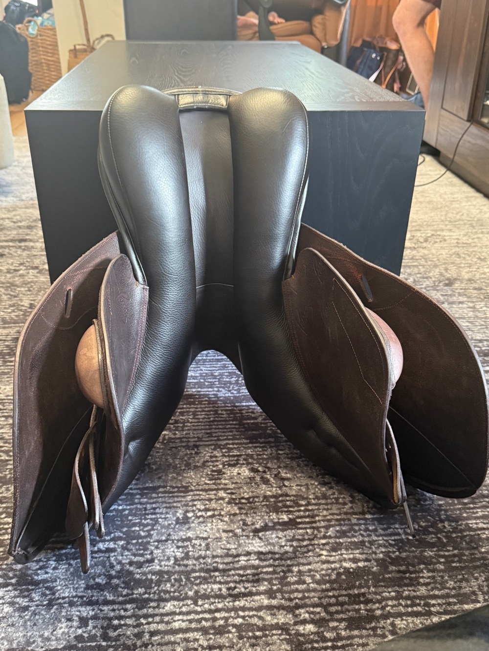 Pessoa Gen-X Elite Saddle 16 1/2 seat and has a medium tree.